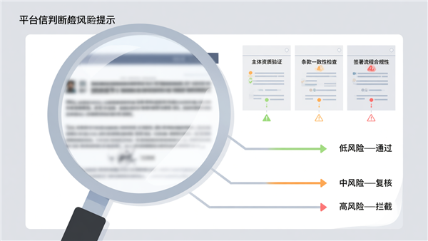 京牌租赁平台信息核验与风险判断示意