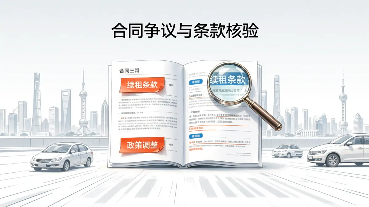 京牌长租合同续租条款争议核验